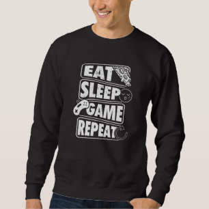 Sudadera Coma un juego de sueño de repetición de juegos d