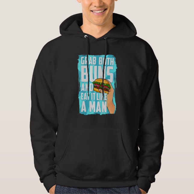 Sudadera Coma Una Hamburguesa Agarrando Los Bungalows Y Cóm (Anverso)