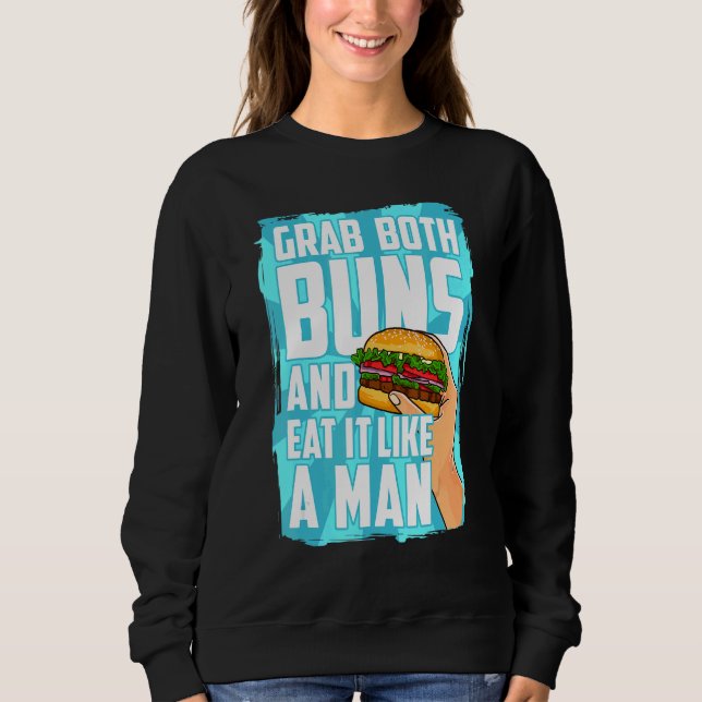 Sudadera Coma Una Hamburguesa Agarrando Los Bungalows Y Cóm (Anverso)