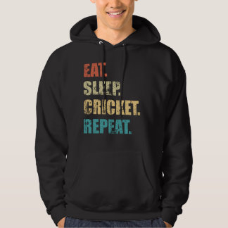 Sudadera Coma una repetición del críquet dormido.