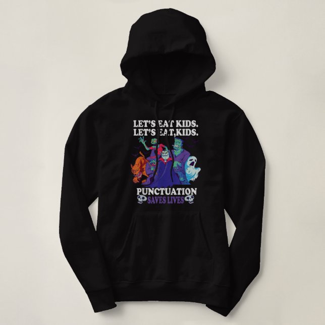 Sudadera Comamos la puntuación de niños salva vidas de Hall (Diseño del anverso)