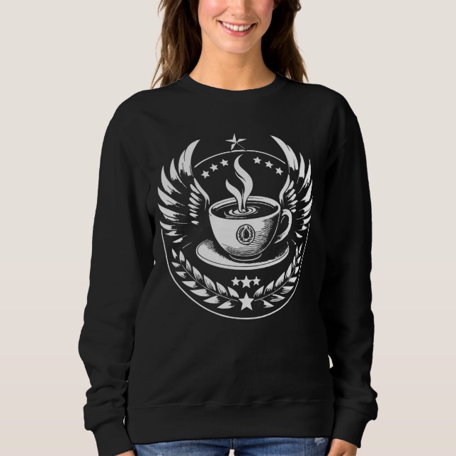 Sudadera Comandante del café (blanco) (Anverso)
