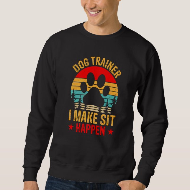 Sudadera Comandos de perro retro Formación de obediencia Fo (Anverso)