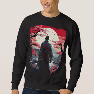 Sudadera Combatiente de cosecha de arte japonés Ninja Ukiyo
