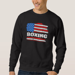 Sudadera Combatiente entrenador patriótico de boxeo con ban