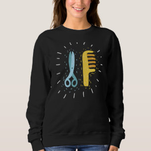 Sudadera Combo Y Tijeras Coloridas Cita Estílico De Cabello