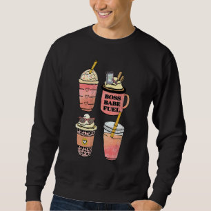 Sudadera Combustible Jefa Bebe Café Chica Mandona Dibujada