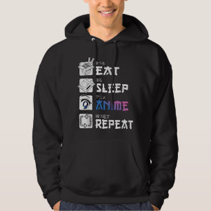 Sudadera Come Anime Duerme Repite , Regalo de Anime Manga