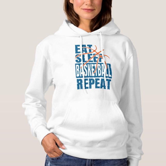 SUDADERA COME BALONCESTO DUERME REPITE (Anverso)