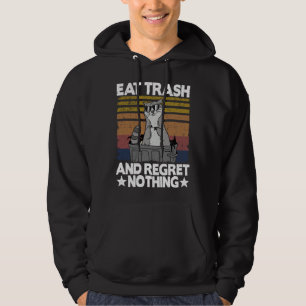 Sudadera Come basura y no se arrepienta nada Mapache  1