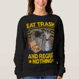 Sudadera Come basura y no te arrepientas de nada Mapache de
