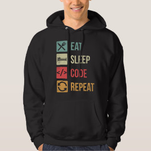 Sudadera Come Codigo Duerme Repite Divertido Programador Ap