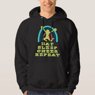 Sudadera Come Dormir Alegrarse Repetir con Boho Arcoíris y