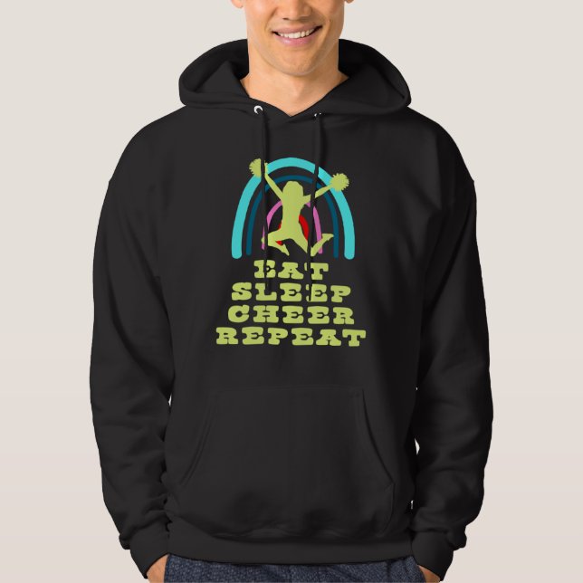 Sudadera Come Dormir Alegrarse Repetir con Boho Arcoíris y  (Anverso)