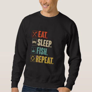 Sudadera Come Dormir Pescar Repetir Divertido Pescador De P