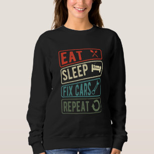 Sudadera Come Dormir Reparar Coches Repetir Mecánico Divert