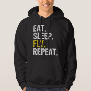 Sudadera Come Dormir Volar Repetir Aviación Piloto