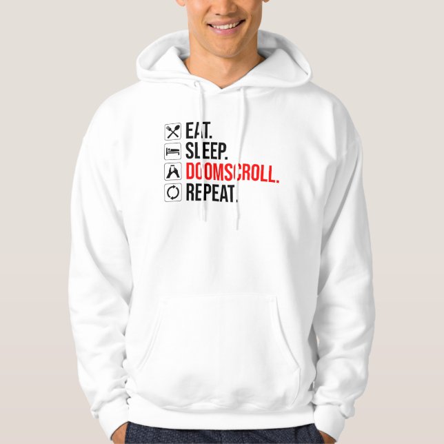 Sudadera Come. Duerme. Pergamino. Repite (Anverso)