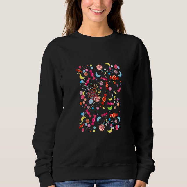 Sudadera comedora de dulces Comida Dulce Postre Amante de l (Anverso)