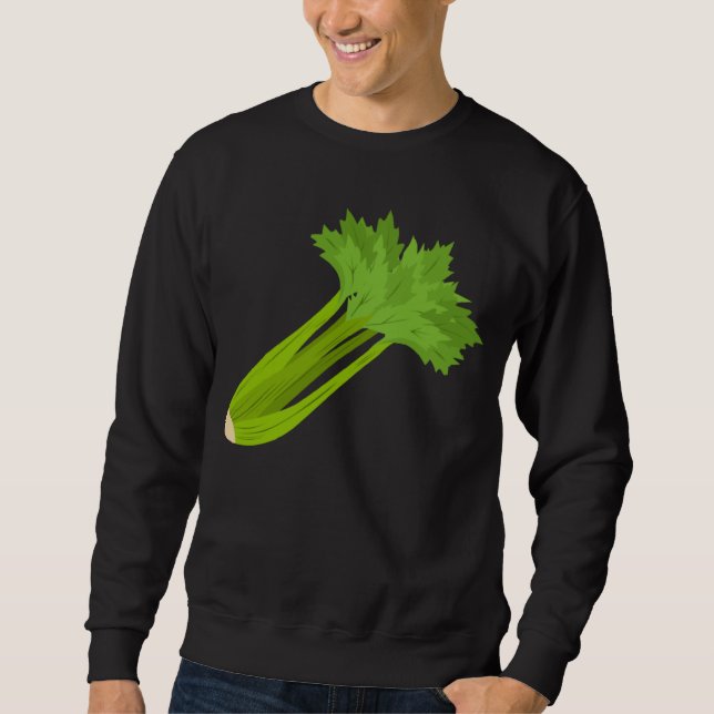 Sudadera Comer Apio Dicho Irónico Verduras Comida (Anverso)