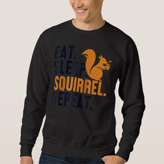 Sudadera Comer ardilla para dormir Repetir Fox Eastern Grey (Anverso)