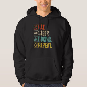 Sudadera Comer Boxeo Sleep Boxing Repetir Gracioso Hombre V