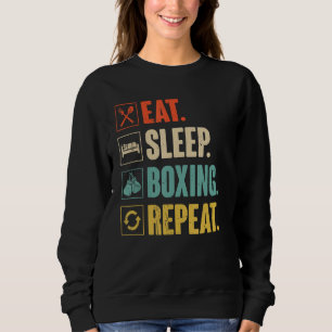 Sudadera Comer Boxeo Sleep Boxing Repetir Gracioso Hombre V