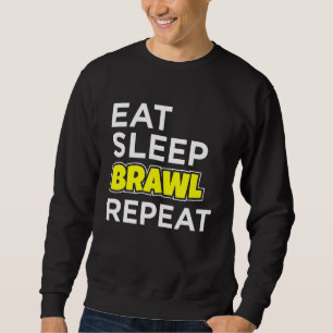 Sudadera Comer Brawl Sleep Repetir Gaming Gaming Brawaph