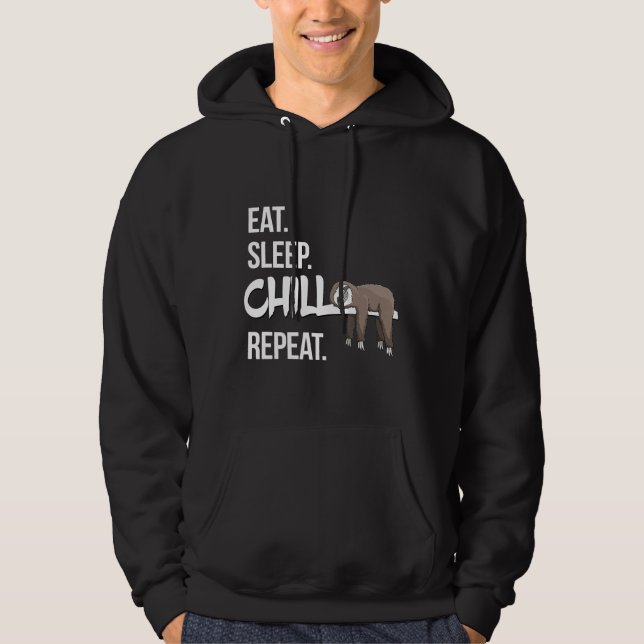 Sudadera Comer Chill Sleep Repetir Lazy Lazy Chilling Slots (Anverso)