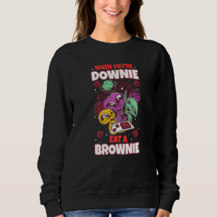 Sudadera Comer chocolate Brownie Alien Espacio Extraterrest