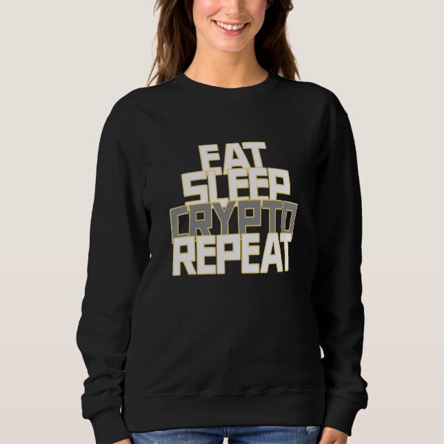 Sudadera Comer Cripto De Suspensión Repetido Para Cripto (Anverso)