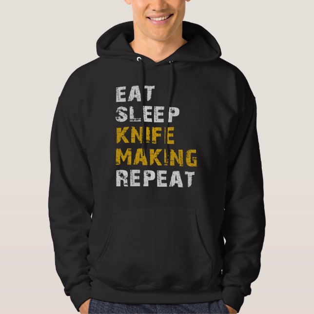 Sudadera comer cuchillo de dormir repetidamente (Anverso)