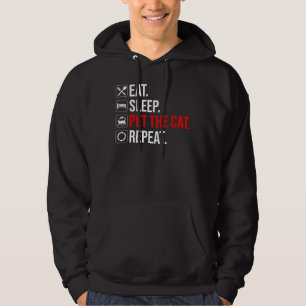 Sudadera Comer. Dormir. Acariciar al gato. Repetir