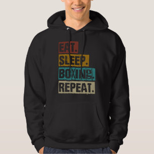 Sudadera Comer Dormir Boxeo Repetir Retro Vintage Boxeo Box