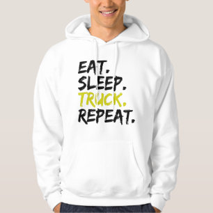 Sudadera Comer Dormir Camión Repetir Conductor de Camiones