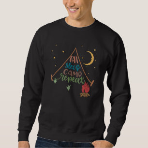 Sudadera comer dormir campamento repetir fogata bushcraft a