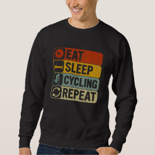 Sudadera Comer Dormir Ciclismo Repetir Retro 60s 70s Ciclis