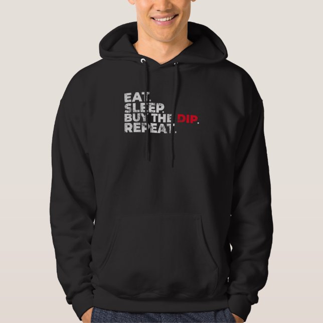 Sudadera Comer Dormir Comprar La Ballena De Crypto Repetido (Anverso)