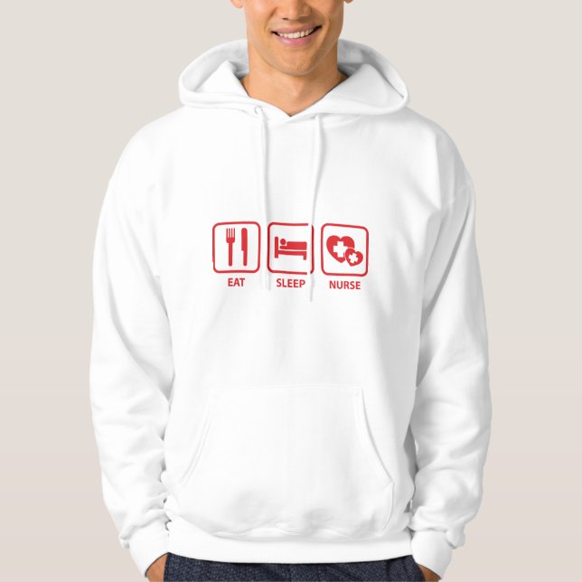 Sudadera Comer Dormir Enfermera (Anverso)