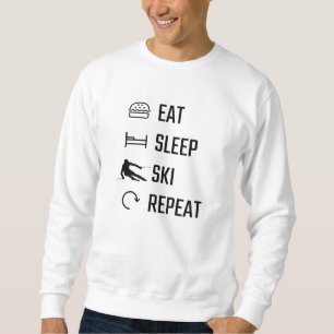 Sudadera Comer Dormir Esquí Repetir