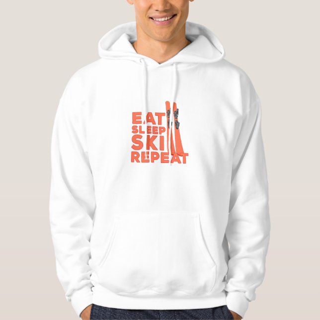 Sudadera Comer Dormir Esquiar Repetir (Anverso)