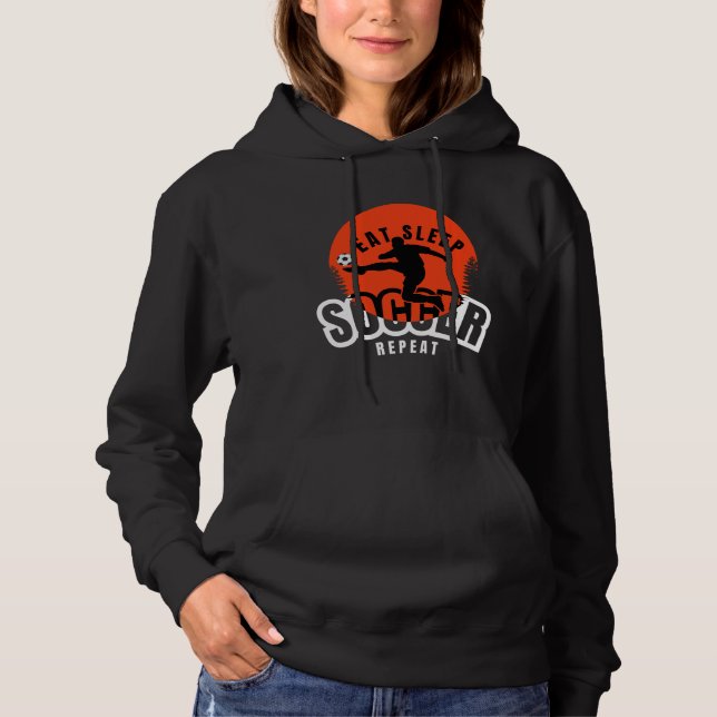 Sudadera comer dormir fútbol repetir  (Anverso)