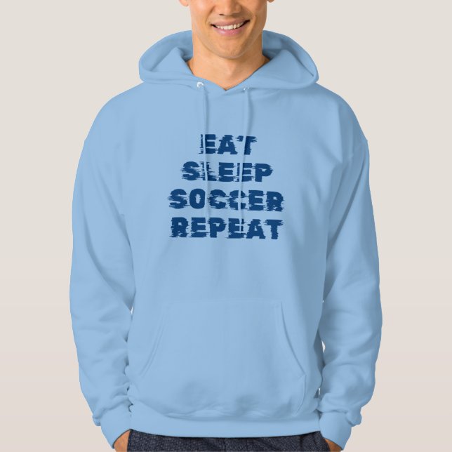 Sudadera comer dormir fútbol repetir  (Anverso)