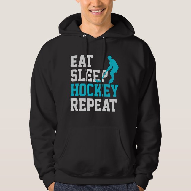 Sudadera Comer Dormir Hockey Repetir     (Anverso)