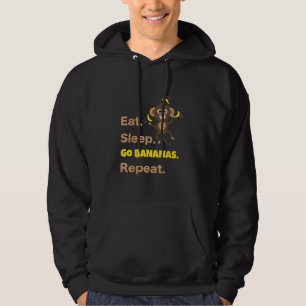 Sudadera Comer Dormir Ir Plátanos Repetir Divertido Lindo A