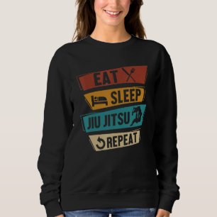 Sudadera Comer Dormir Jiu Jitsu Repetir Artista de Artes Ma