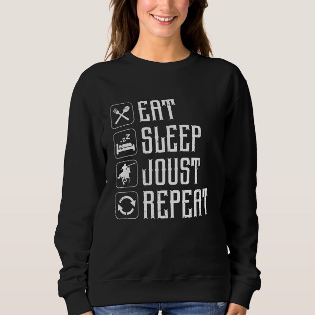 Sudadera Comer - Dormir - Justar - Repetir - feria renacent (Anverso)