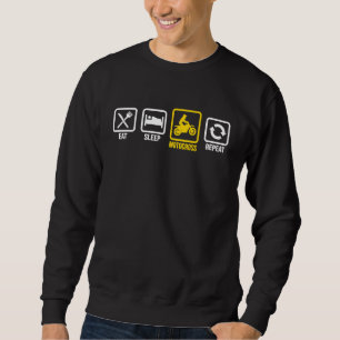 Sudadera Comer Dormir Motocross Repetir Moto De Dirt Bker