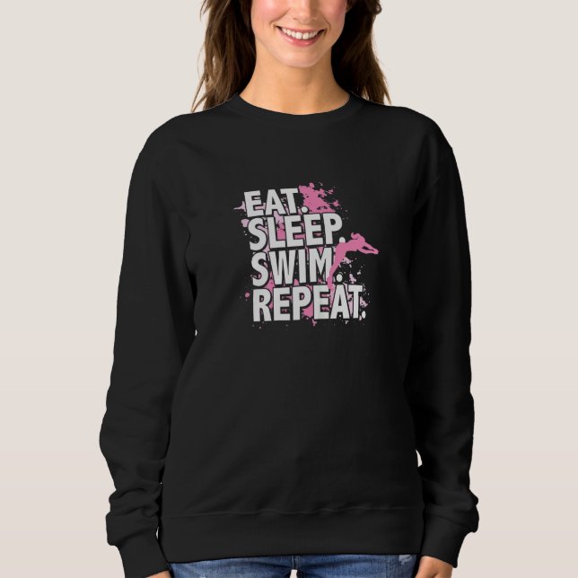Sudadera Comer Dormir Nadar Repetir (Anverso)