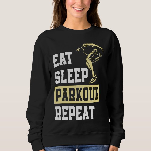 Sudadera Comer Dormir Parkour Repetir  Parkour de Correr Li (Anverso)